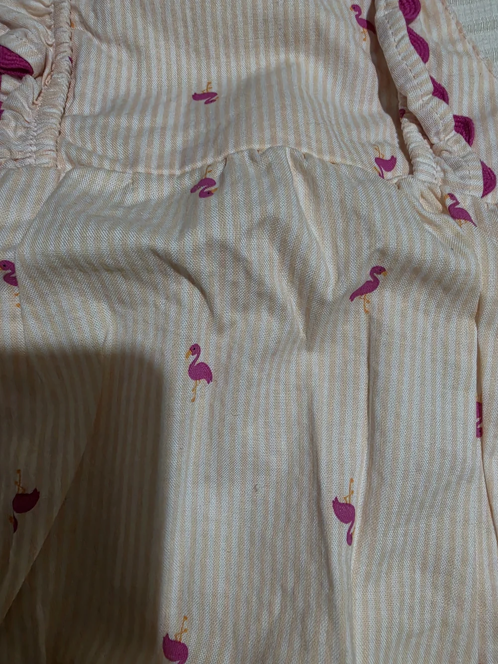 Carter's Pink Striped Baby Romper with Flamingo Print Size 3 Months